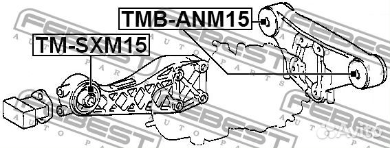 Febest TMB-SXM15 Сайлентблок опоры дифференциала