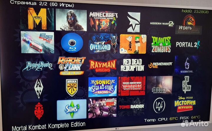 Playstation 3 500гб 60 игр 2 джойстика HEN