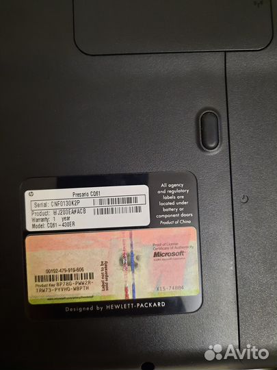 Ноутбук Hp compaq CQ61-430ER