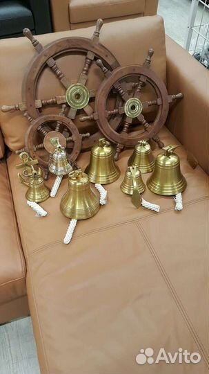 Рында с гравировкой колокол корабельный штурвал