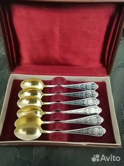 Серебряные кофейные ложки 875 пр