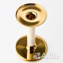 Набор подсвечников Глитриг 3 шт слоновая кость