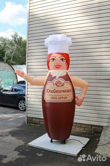 Надувной аэромен Повар для кафе/пекарни/ресторана