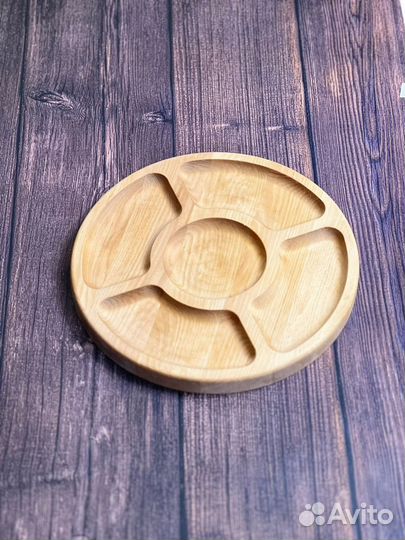 Менажница деревянная 5 секций 25 см