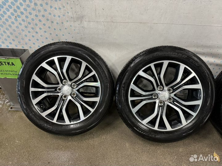 Литые диски с резиной на mitsubishi outlander r18