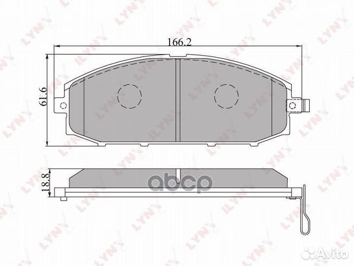 Колодки тормозные дисковые перед BD5715 LYN