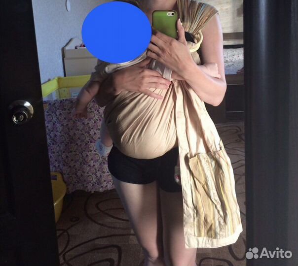 Слинг на кольцах хлопок