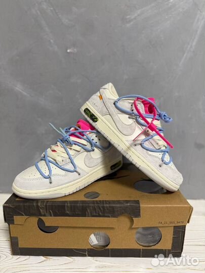 Кроссовки Nike dunk low off white (38)