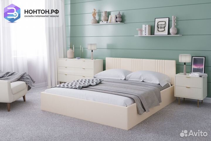 Кровать Амелия бежевая