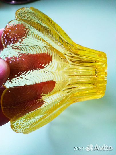 Ваза, конфетница, стекло цветное, винтаж, СССР 70е