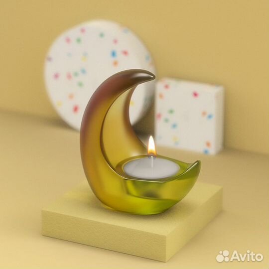 Молд подсвечник Луна для гипса бетона эпоксидки