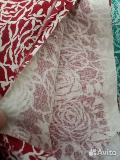 Ткань темно-синий бархат и х/б ткань,времен СССР