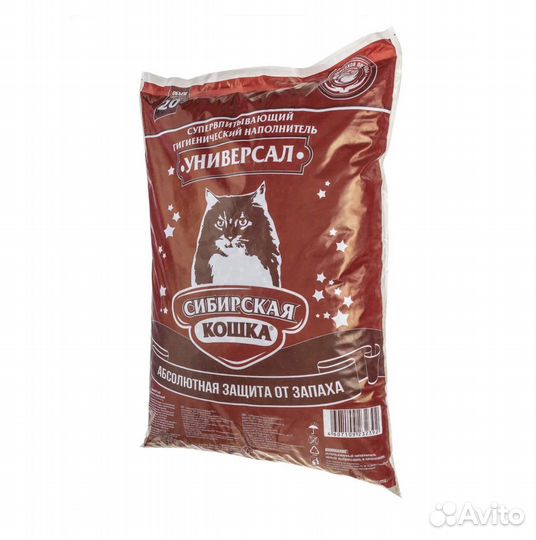 Наполнитель Сибирская кошка Универсал 20 литров