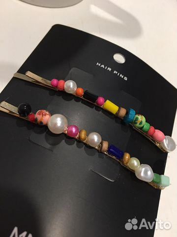 Заколки с бусинами mango