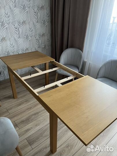 Стол IKEA обеденный раздвижной 84x140/220 см