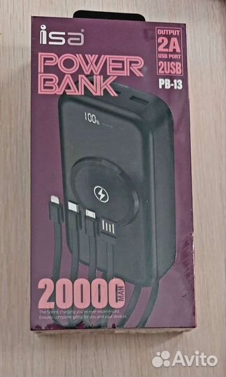 Power bank ISA 20000 mAh новый