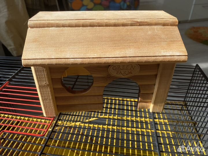 Клетка для грызунов + кормушка + поилка + домик