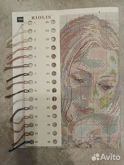 Набор для вышивания крестиком (остатки) риолис