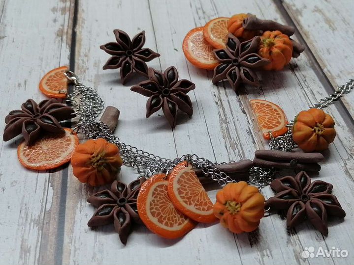 Украшения из полимерной глины ручной работы