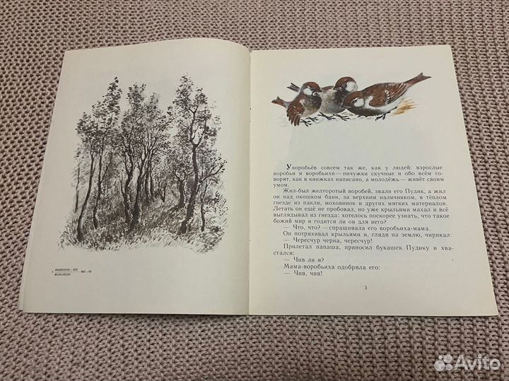 Воробьишко. Горький. Худ. Чарушин. 1983