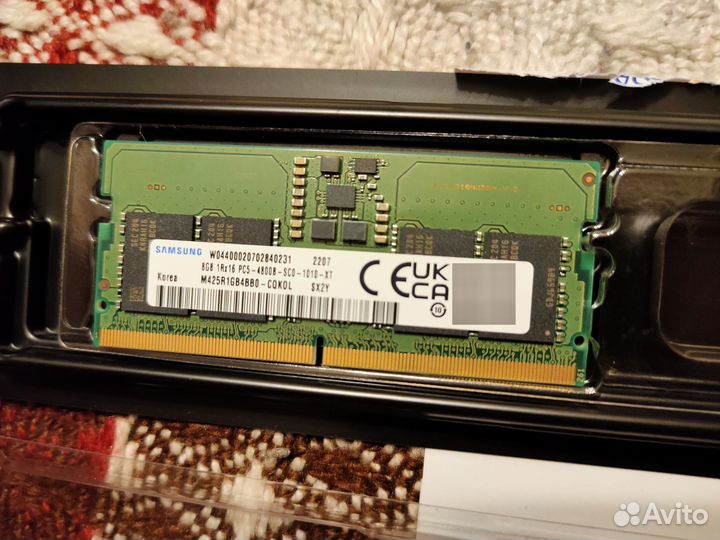 Sodimm ddr5 2x8 всего 16Гб