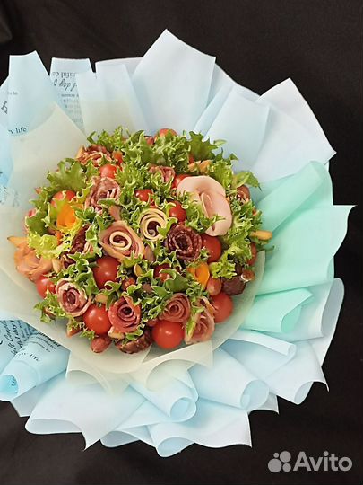 Букет из мясных роз