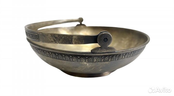 Конфетница с ручкой мнц СССР Мельхиор