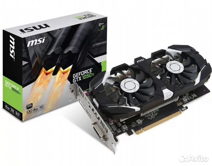 Видеокарта MSI GeForce GTX 1050 Ti OC (4GT OC)