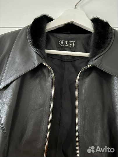 Кожаный плащ женский Gucci