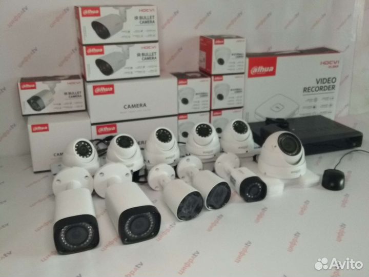 Комплект Видеонаблюдения 11 камер 4/1 Мп Dahua