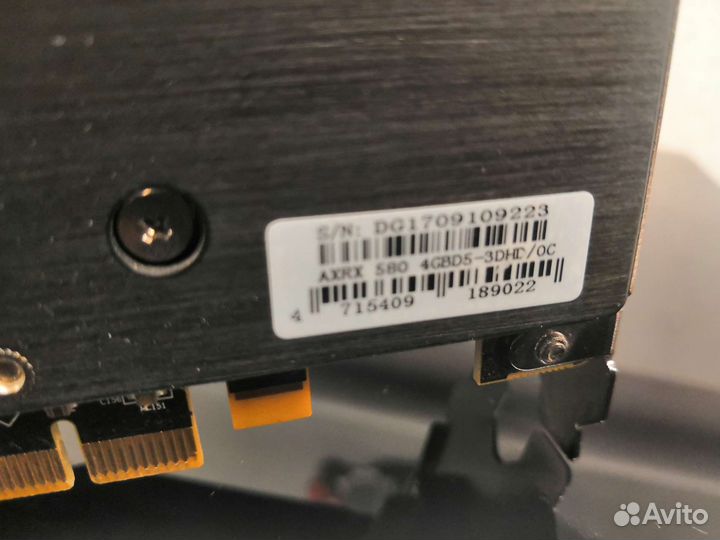 Видеокарта rx580 4gb