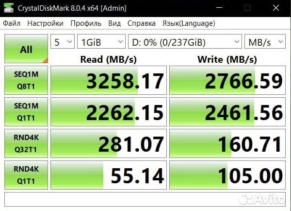 SSD Накопитель M2 PCle 3.0 x4 256гб