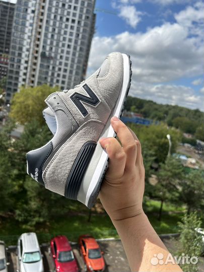 Кроссовки new balance 574 мужские серые сетка