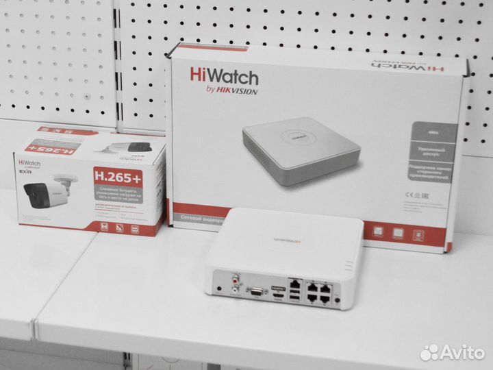 Ip камеры HiWatch 4Mpx с видеорегистратором