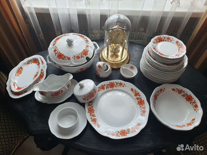 Набор столовой посуды сервиз bohemia чехословакия