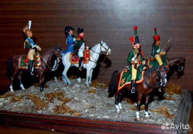 Солдатики диорама Наполеон с эскортом в 1812 году