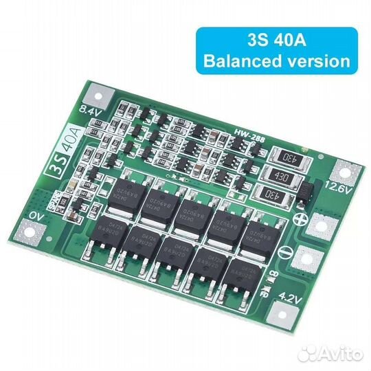 BMS 3s 40A с балансировкой ячеек