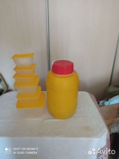 Бидон,контейнеры 6 шт пластиковые