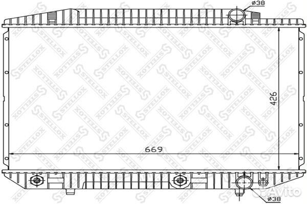 Радиатор системы охлаждения MB W126 3.8-5.6 85-91