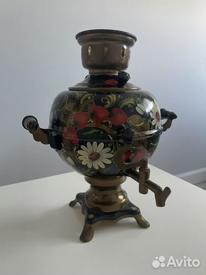 Самовар советский с росписью