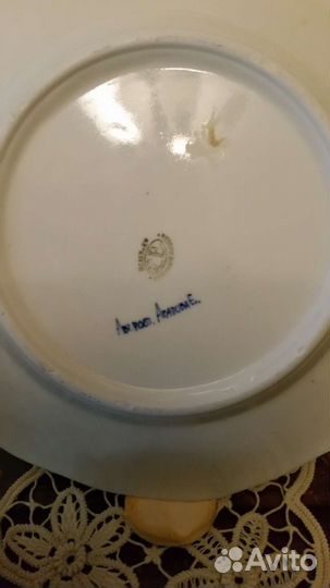 Тарелка фарфор, гжель,АВТОРСКАЯ