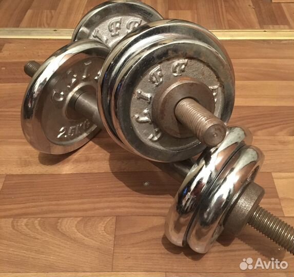 Гантели 2 шт по 10 кг, разборные
