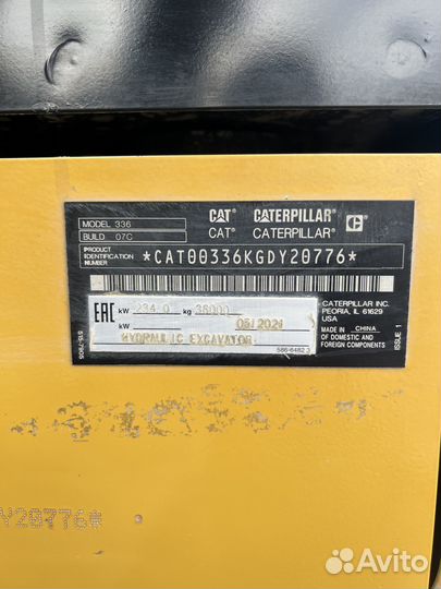 Гусеничный экскаватор CAT 336, 2021