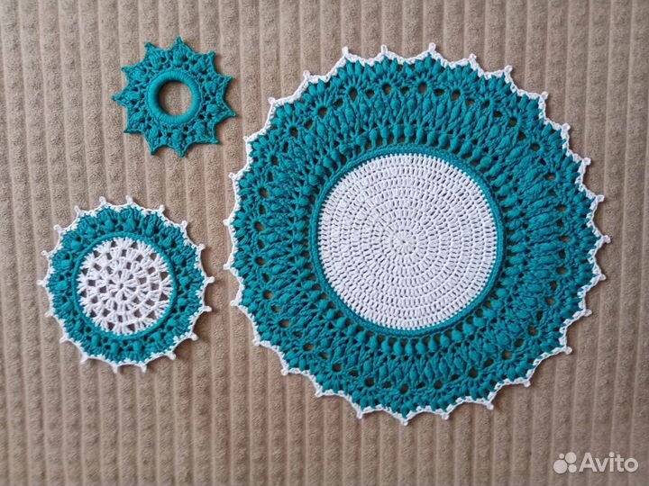 Сервировочные салфетки. Набор. Ручная работа