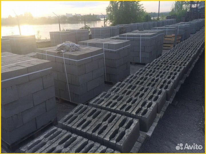 Керамзитобетонный блок полнотелый