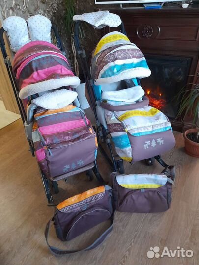 Коляска санки Ника 7 3 отличное состояние