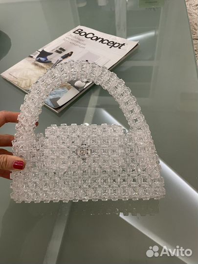 Свадебная праздничная сумочка из бусин