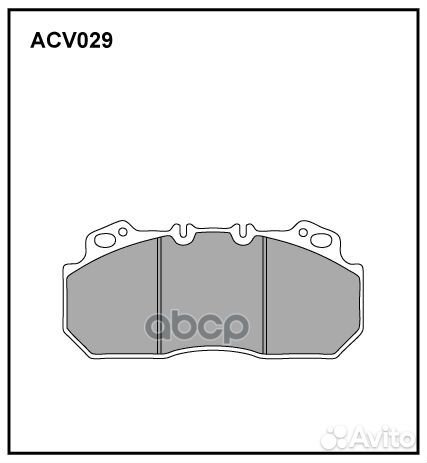 Колодки тормозные дисковые WVA (29090) ACV029K