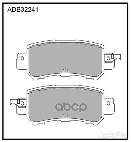 Колодки тормозные дисковые зад ADB32241 ALL