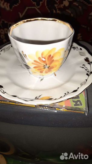 Кофейные тройки (чашка и два блюдца) лфз